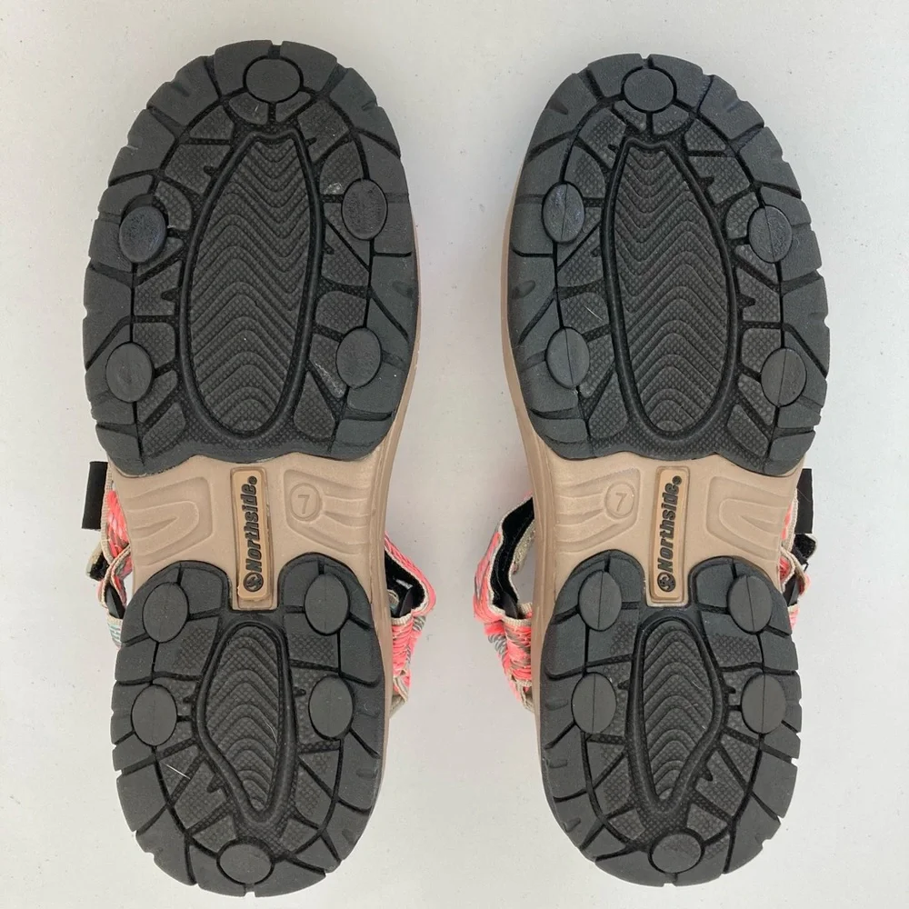 Northside Seaview Sport Hiking Sandals Women’s Size 7 NIB Tan & Coral - Picture 6 of 9
